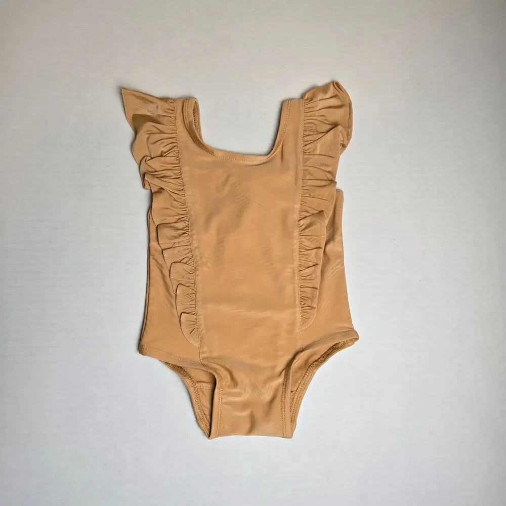NWT Kate Quinn Side Ruffle One Piece Swimsuit Size 18/24m Clay